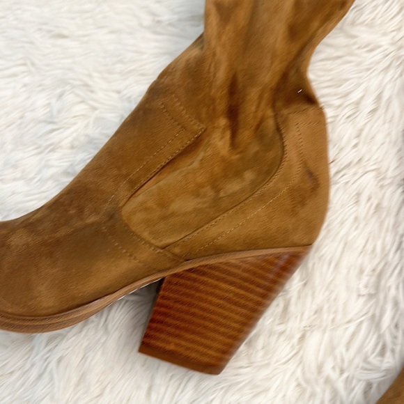 NEW Marc Fisher LTD Chestnut Tan Suede OTK heel boot women size 9 - Picture 5 of 5